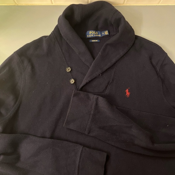 Polo Ralph Lauren Navy Estate Rib Sweater - Picture 5 of 7